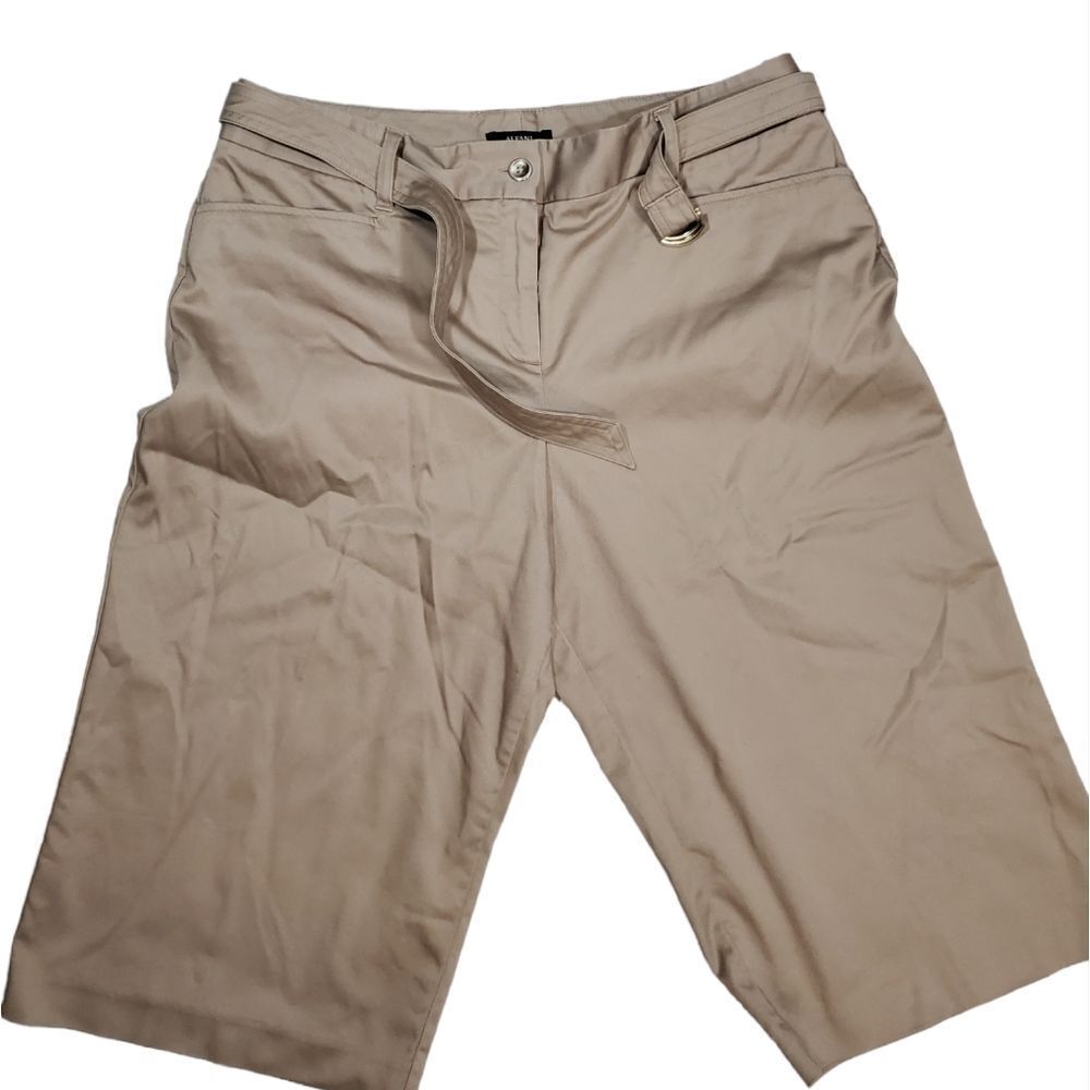 ALFANI khaki Bermuda belted shorts 14